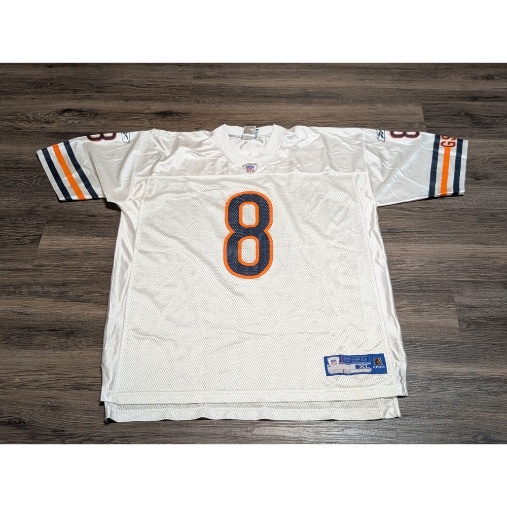 Reebok Chicago Bears Rex Grossman 8 NFL Jersey White‎ Mesh Mens XL Vintage
